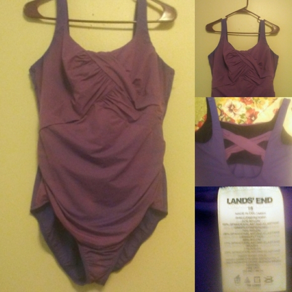 Lands' End Other - LANDS END Tummy Control Ombre Swimsuit, Size 18